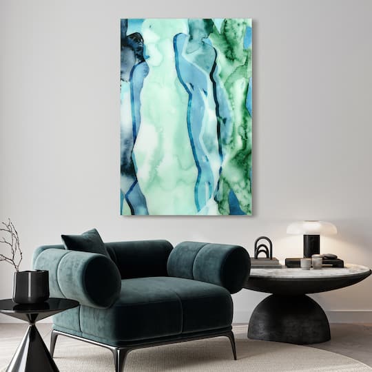 Empire Art Direct 48" x 32" Water Women I Frameless Free Floating Tempered Glass Wall Art